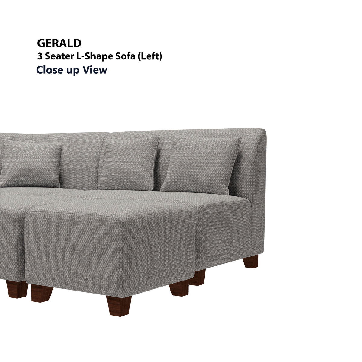Gerald 3 Seater L-Shape with Ottoman (Left) Sofa