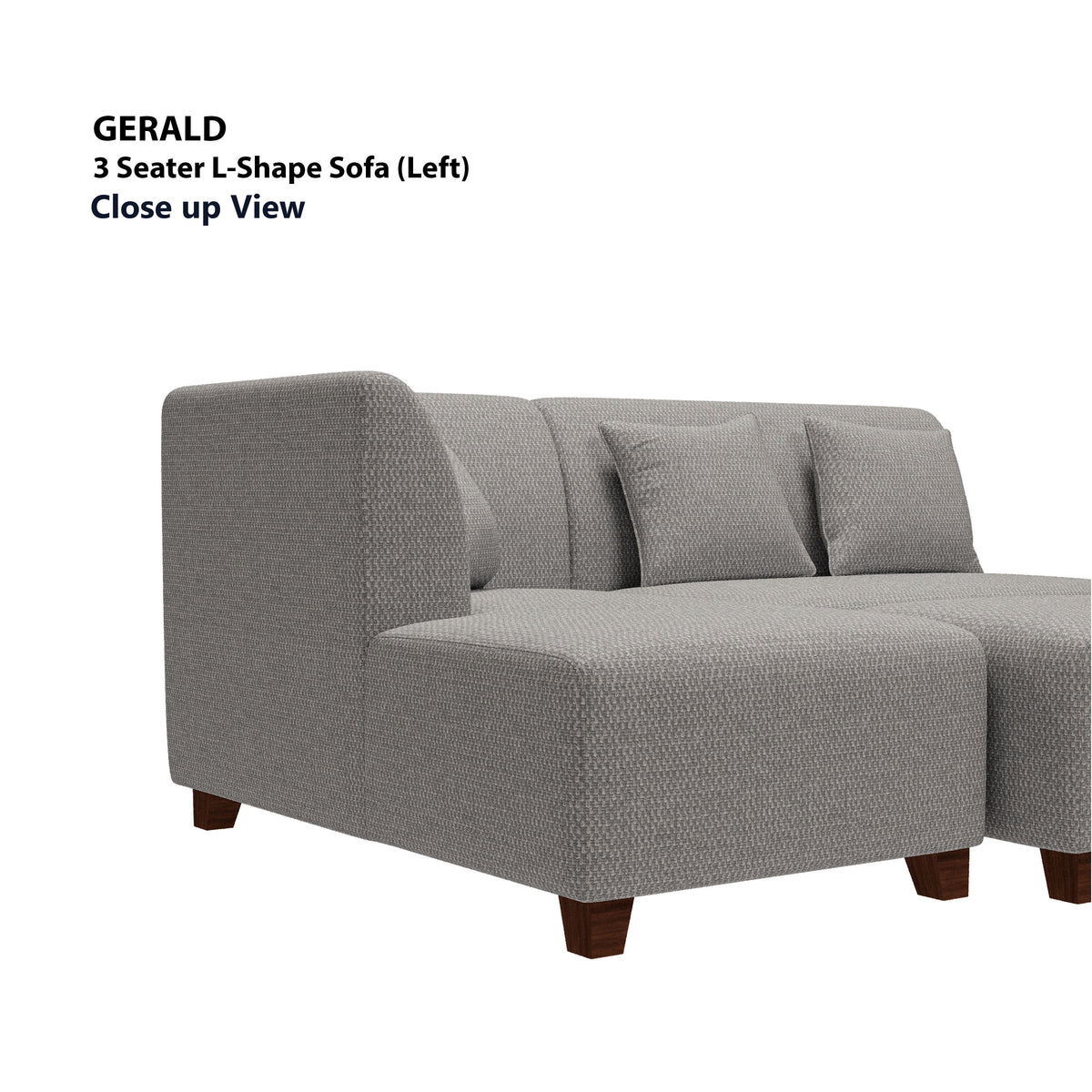 Gerald 3 Seater L-Shape with Ottoman (Right) Sofa