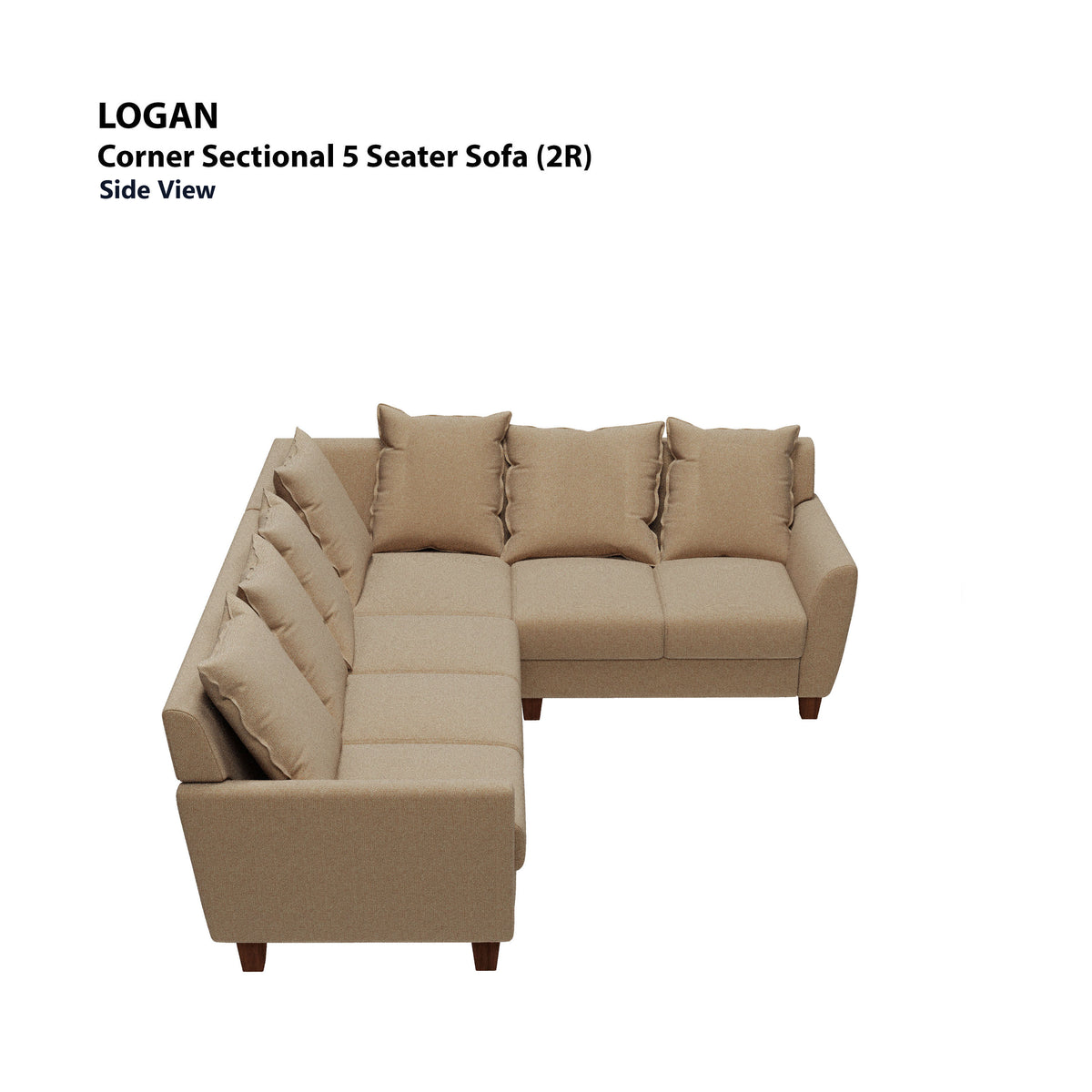 Logan Corner Section 5 Seater (Right) Sofa