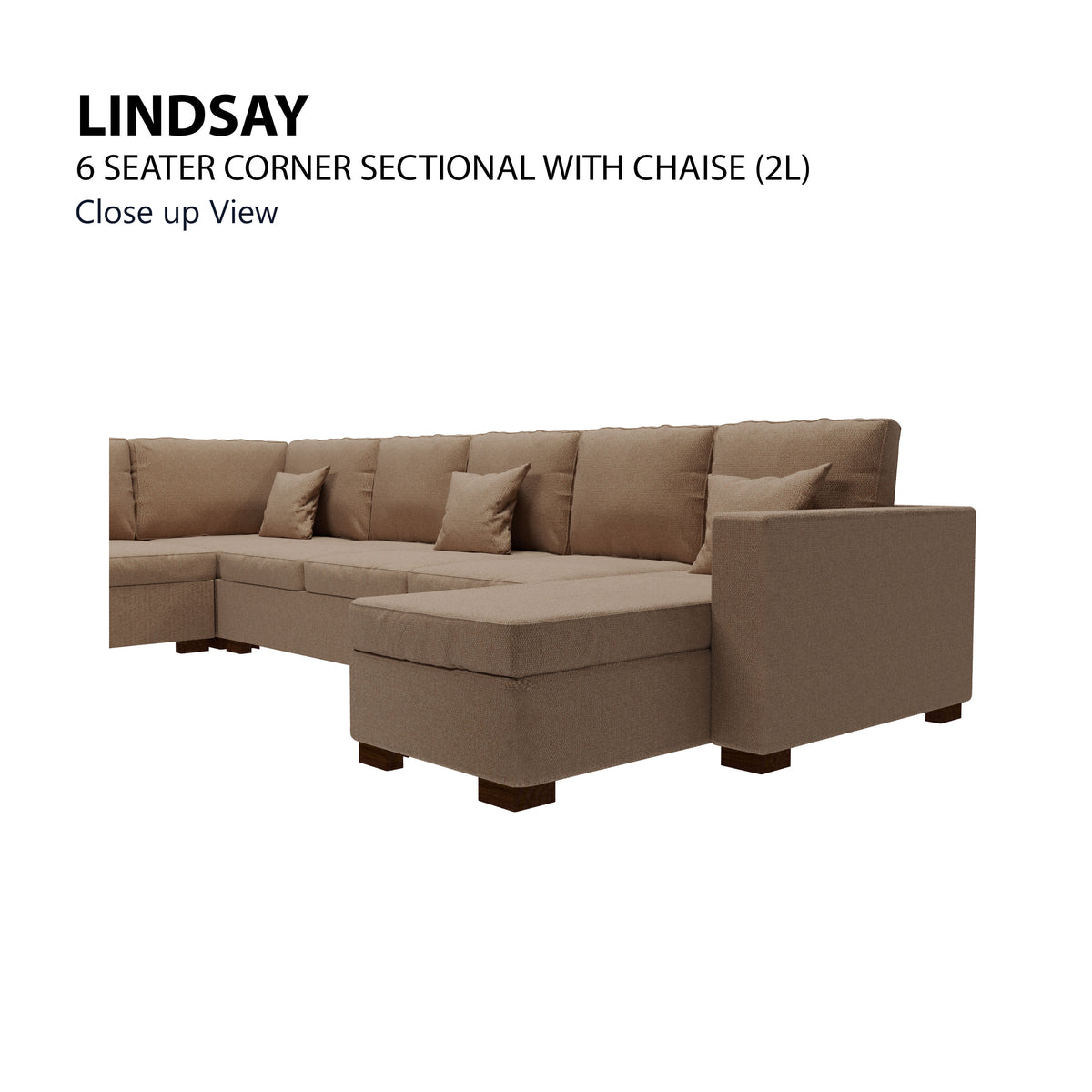 Lindsay Corner Sectional 6 Seat with Chaise (2L) Sofa
