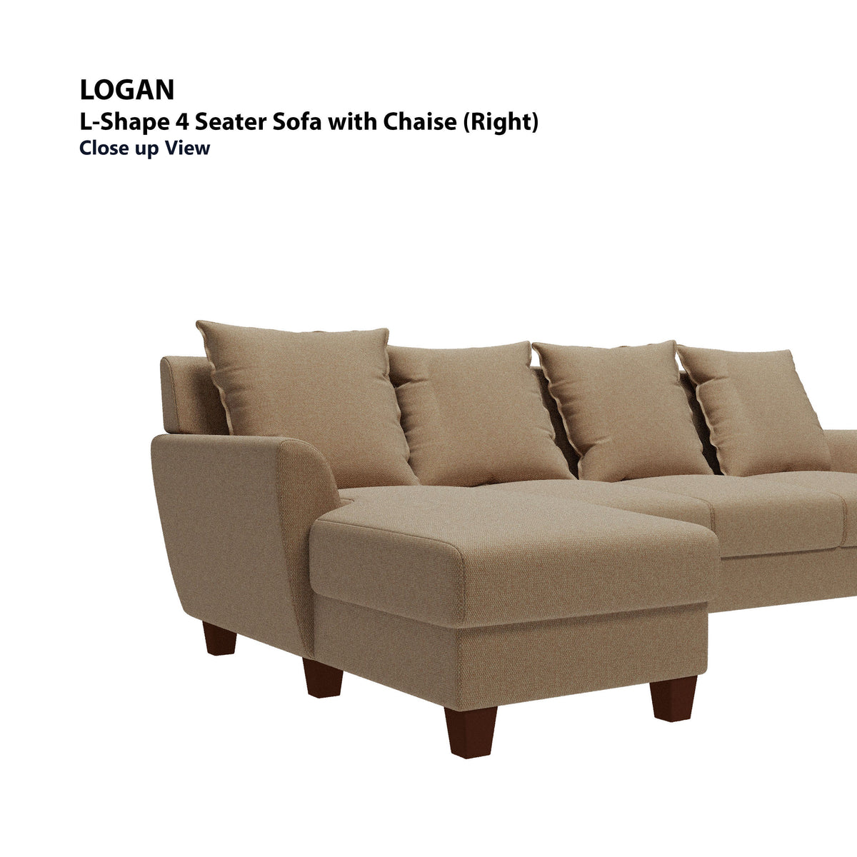 Logan L-shape 4 Seat with Chaise (Right Facing) Sofa