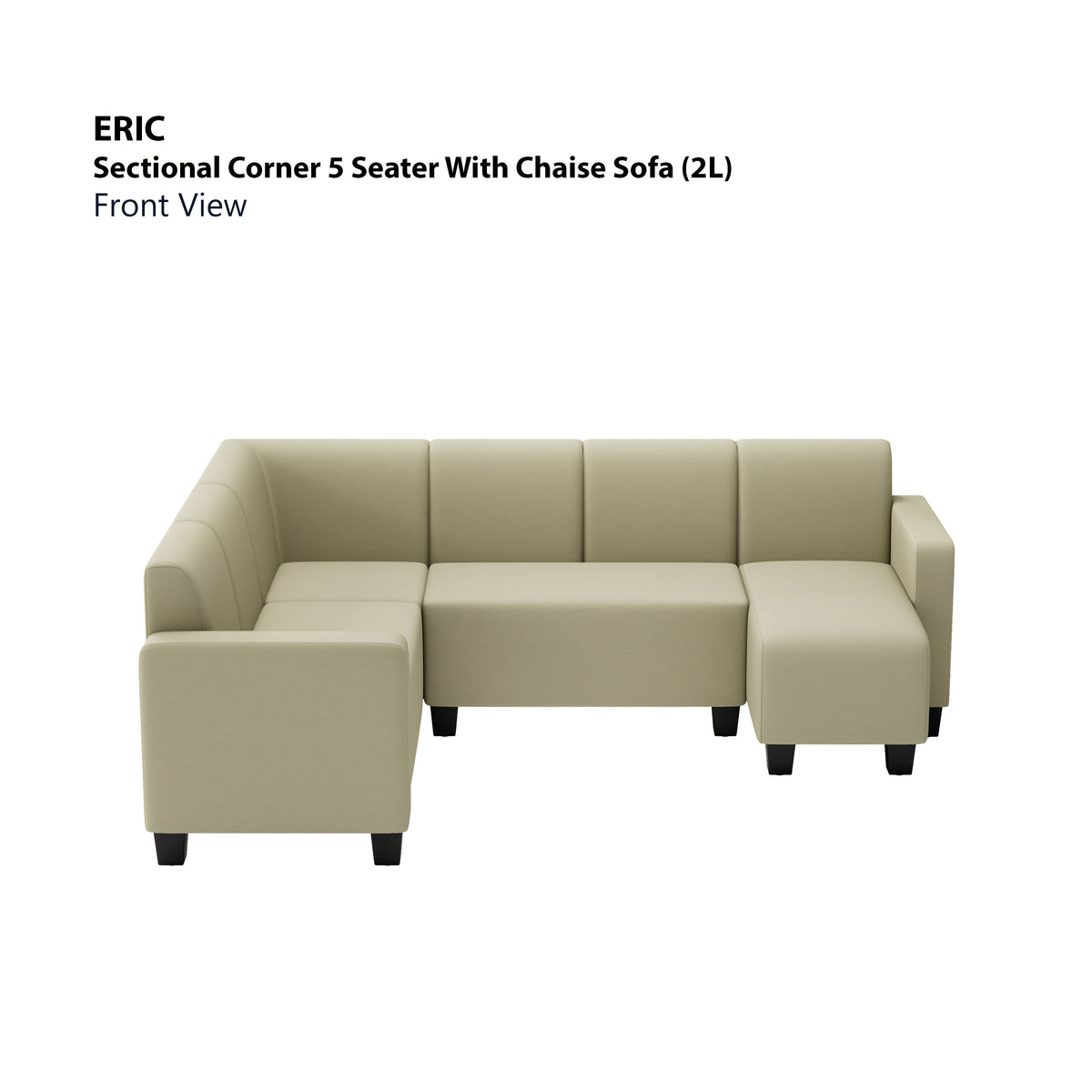 Eric Corner Sectional 5 Seat with Chaise (2L) Sofa