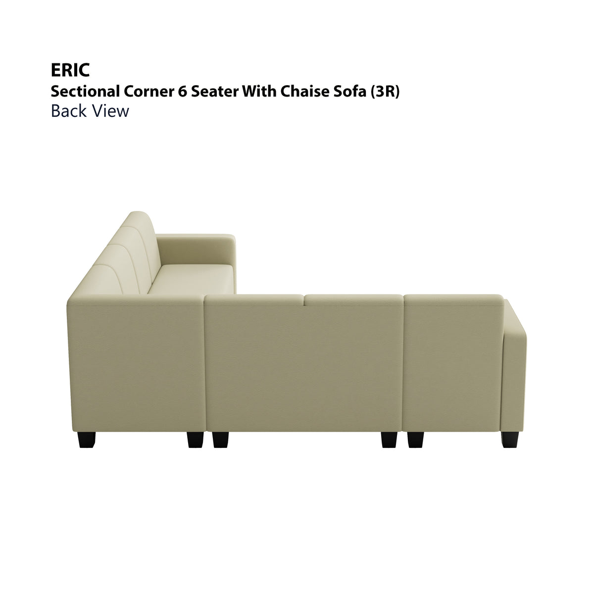 Eric Sectional 6 Seat with Chaise Corner (3R) Sofa