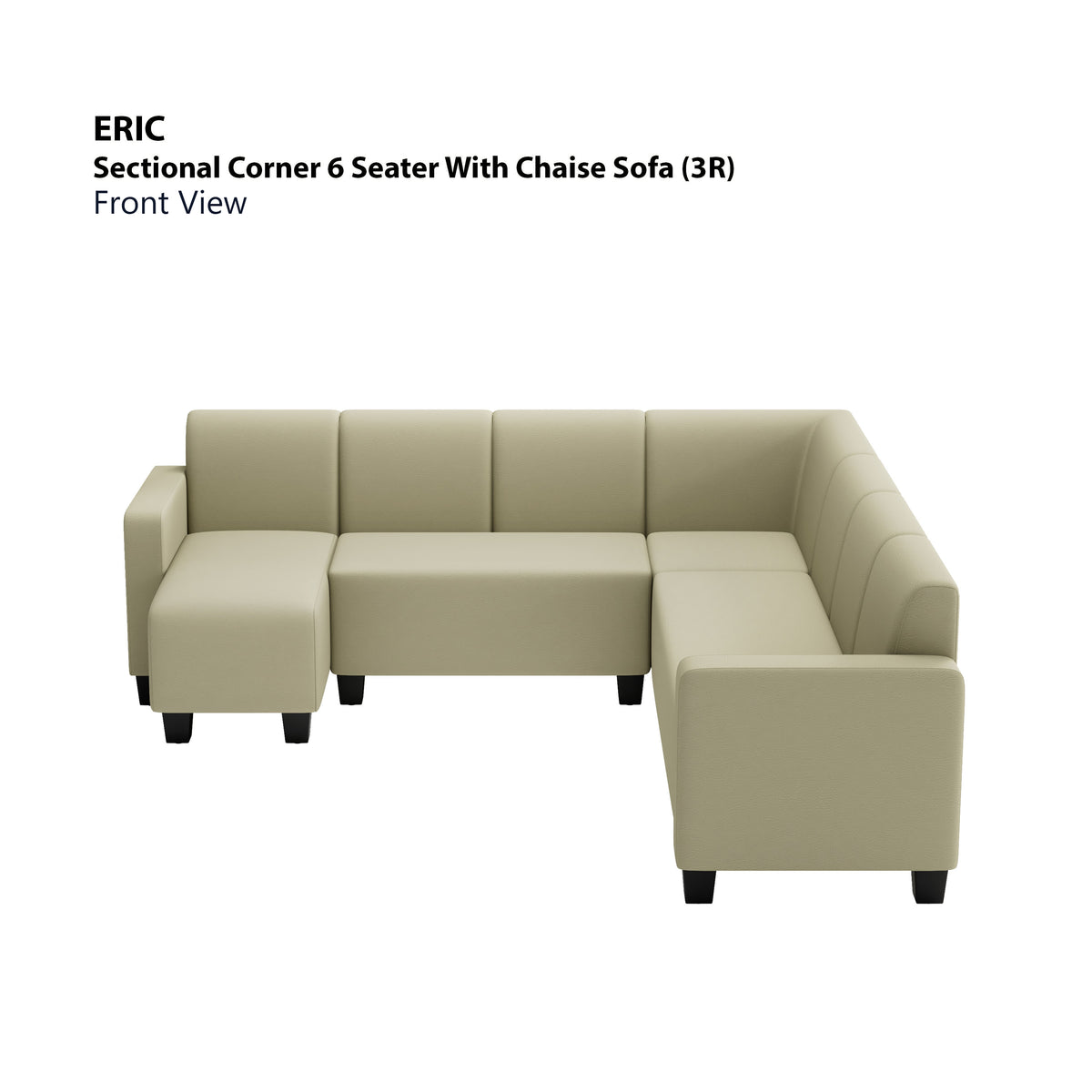 Eric Sectional 6 Seat with Chaise Corner (3R) Sofa