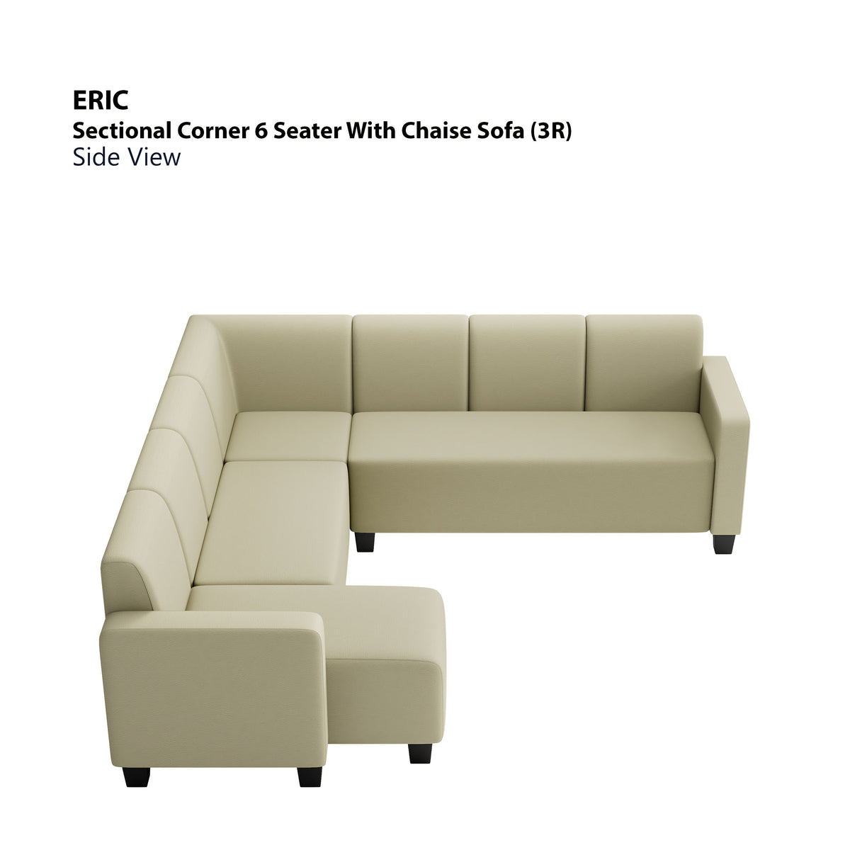 Eric Sectional 6 Seat with Chaise Corner (3R) Sofa