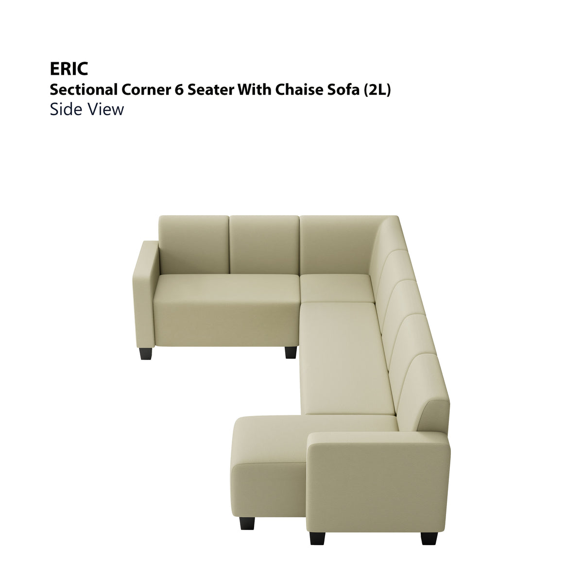 Eric Sectional 6 Seat with Chaise (2L) Sofa