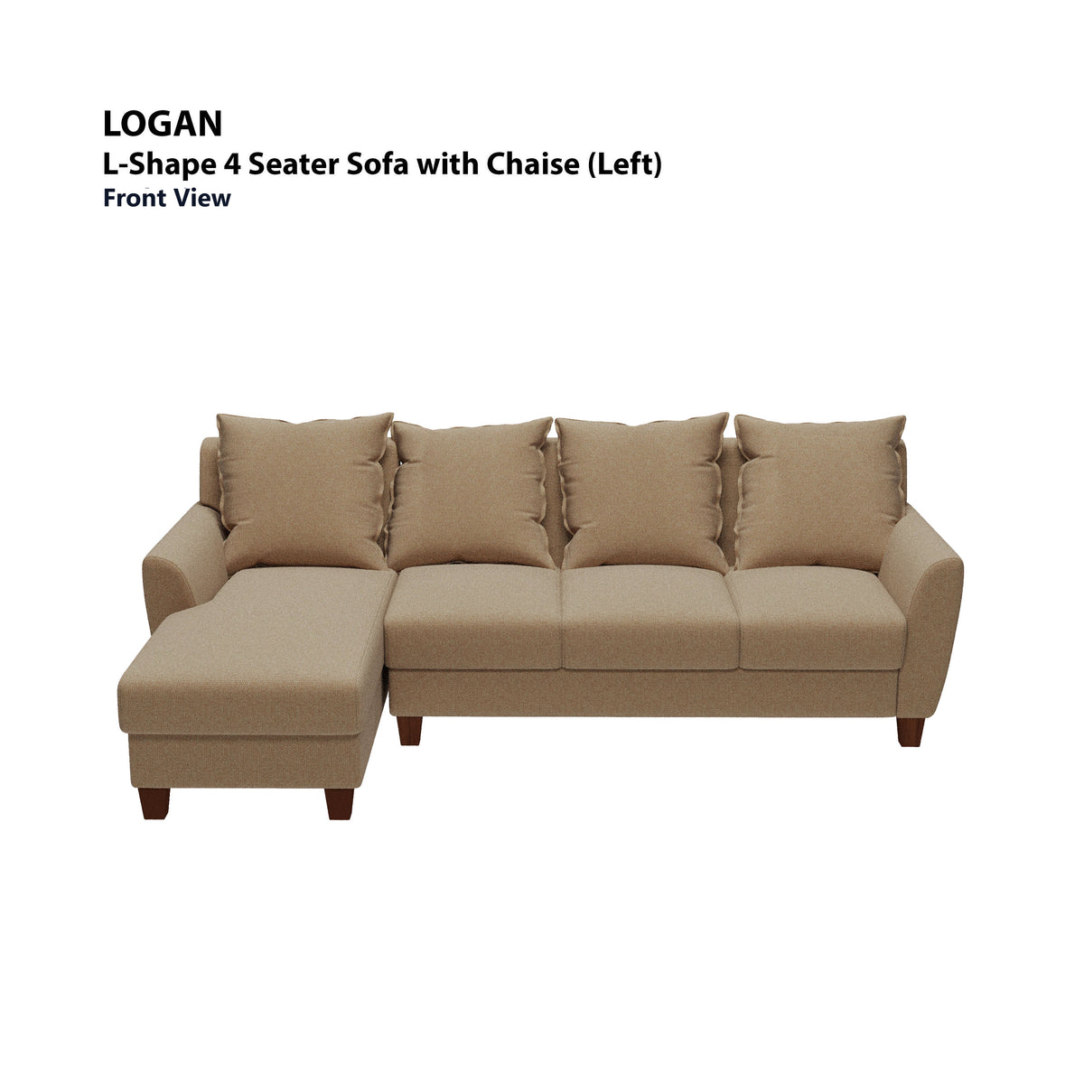 Logan L-shape 4 Seat with Chaise (Left Facing) Sofa