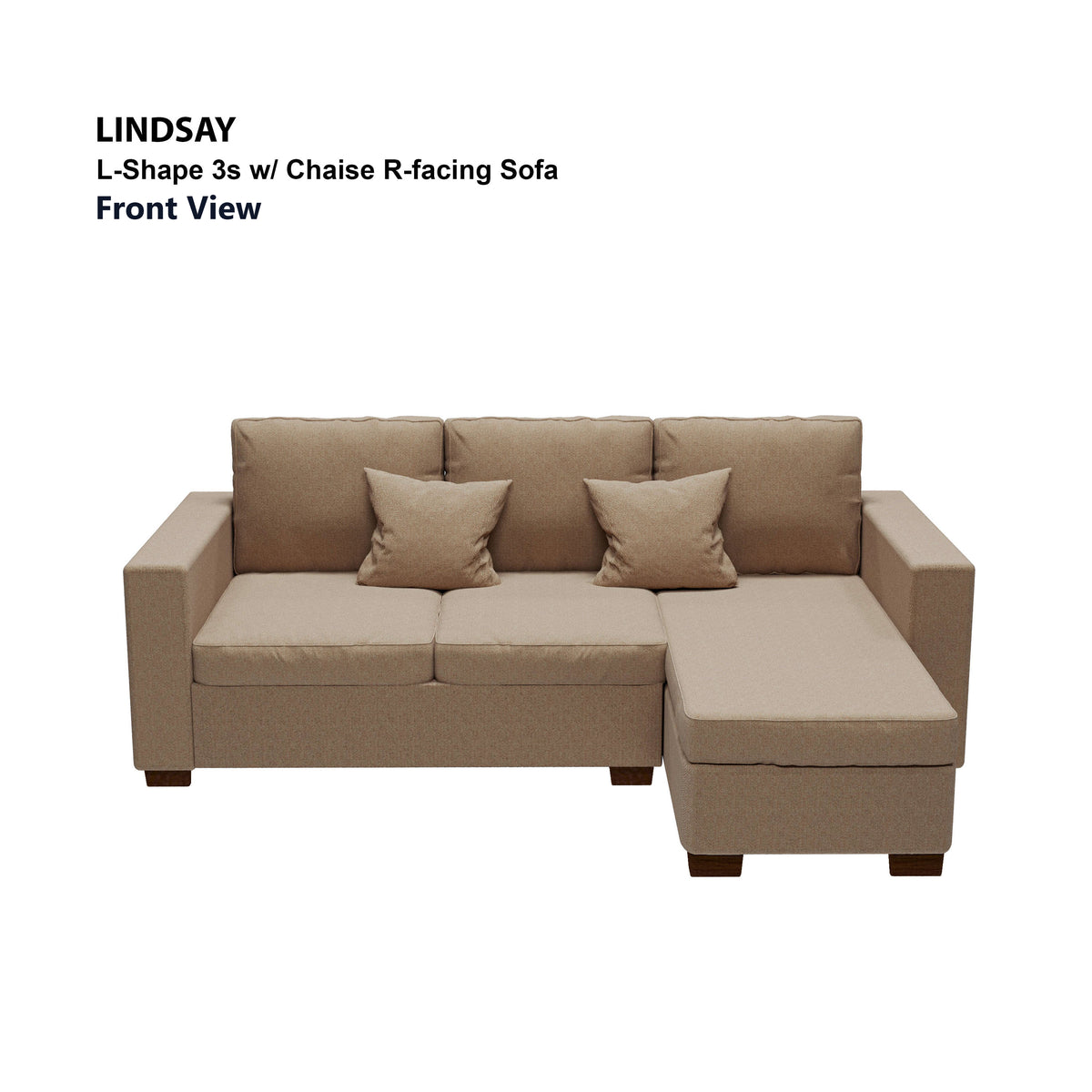 Lindsay L-shape 3 Seat with Chaise (Right Facing) Sofa