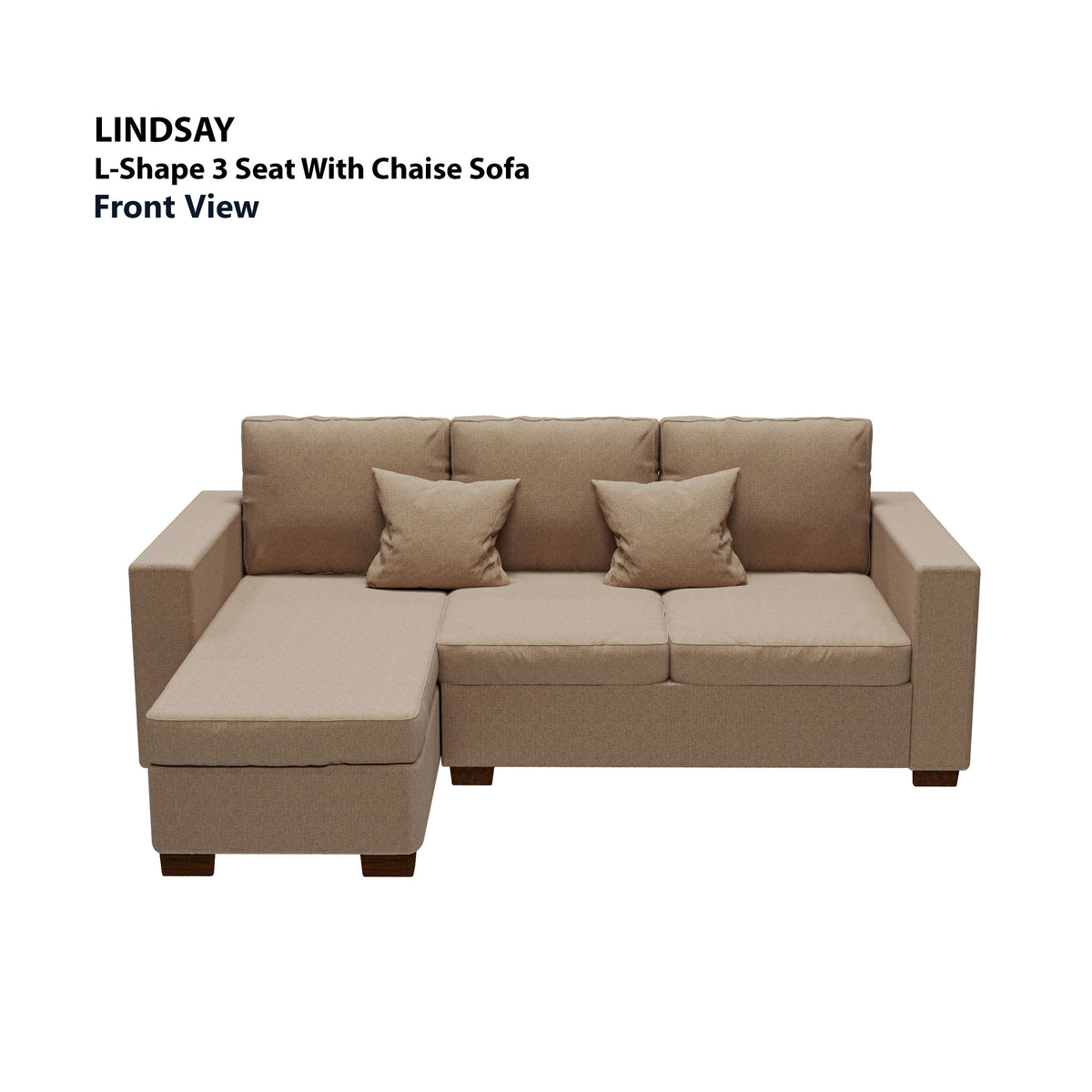 Lindsay L-shape 3 Seat with Chaise (Left Facing) Sofa