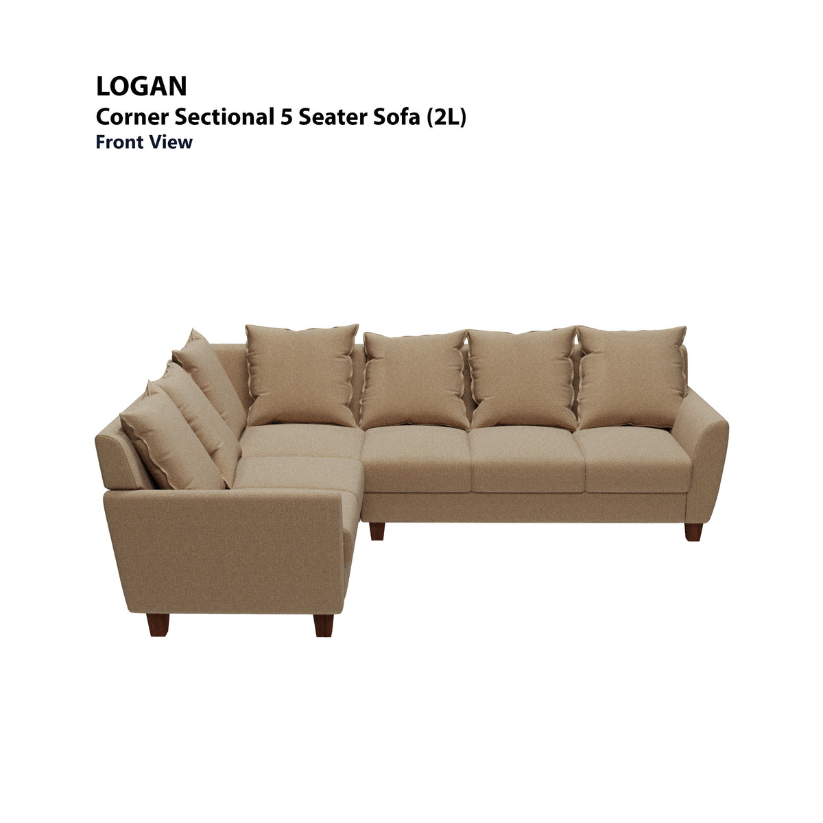 Logan Corner Section 5 Seater (Left) Sofa