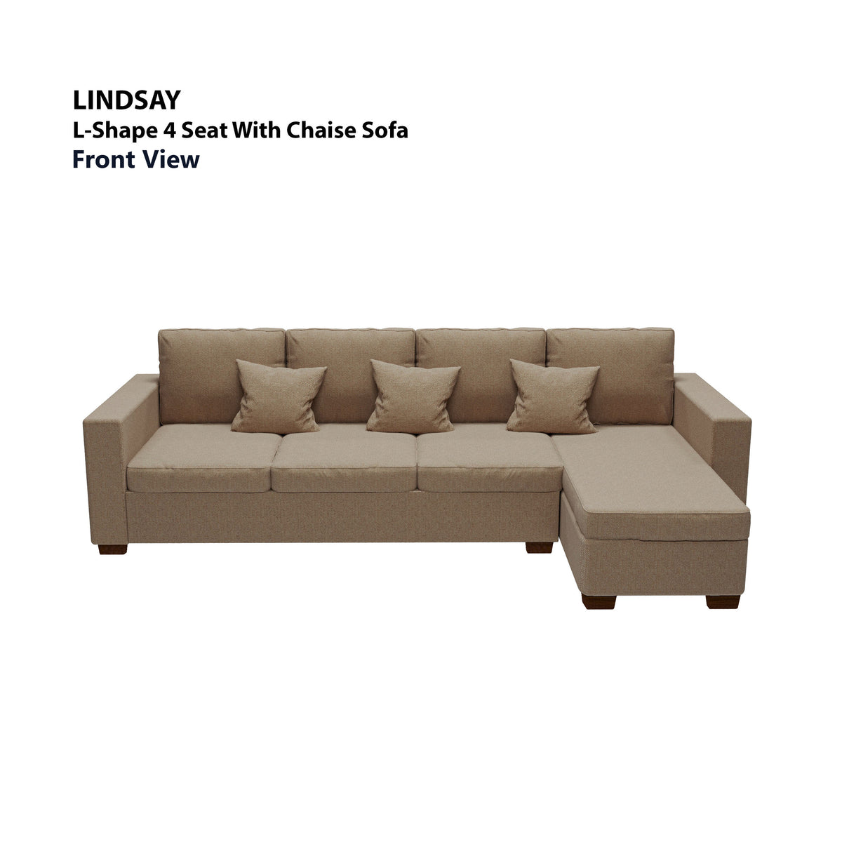 Lindsay L-shape 4 Seat with Chaise (Right Facing) Sofa