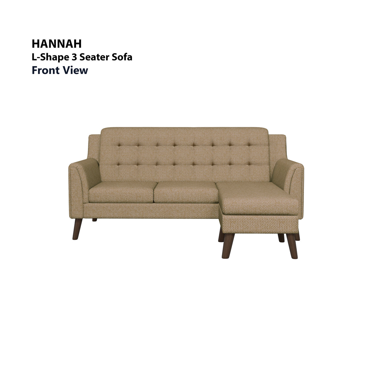 Hannah L-shape 3 Seat Sofa