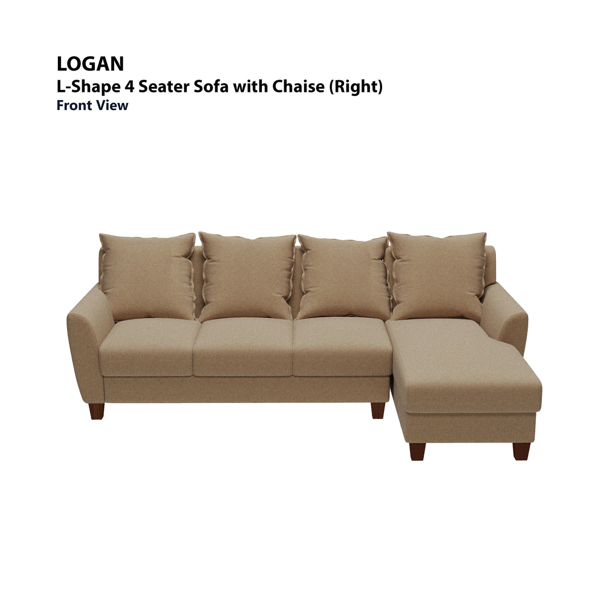 Logan L-shape 4 Seat with Chaise (Right Facing) Sofa