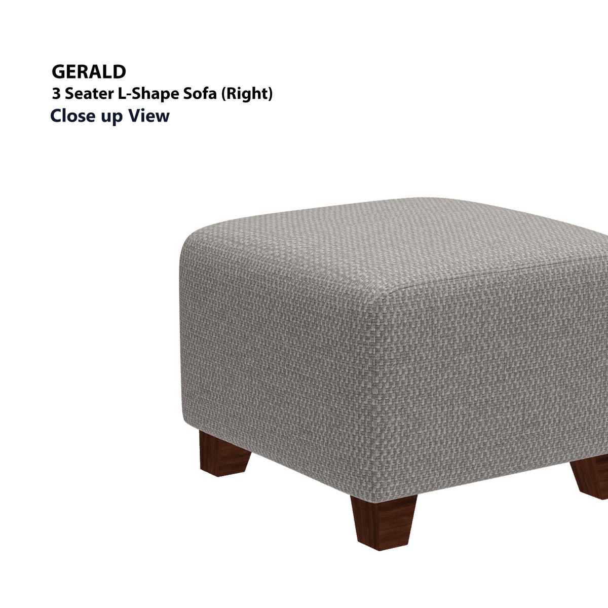 Gerald 3 Seater L-Shape with Ottoman (Right) Sofa