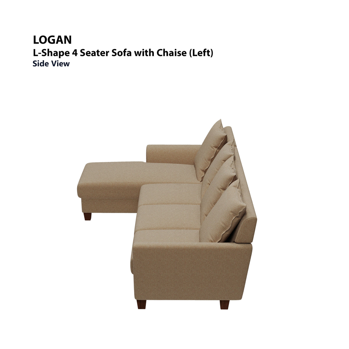 Logan L-shape 4 Seat with Chaise (Left Facing) Sofa