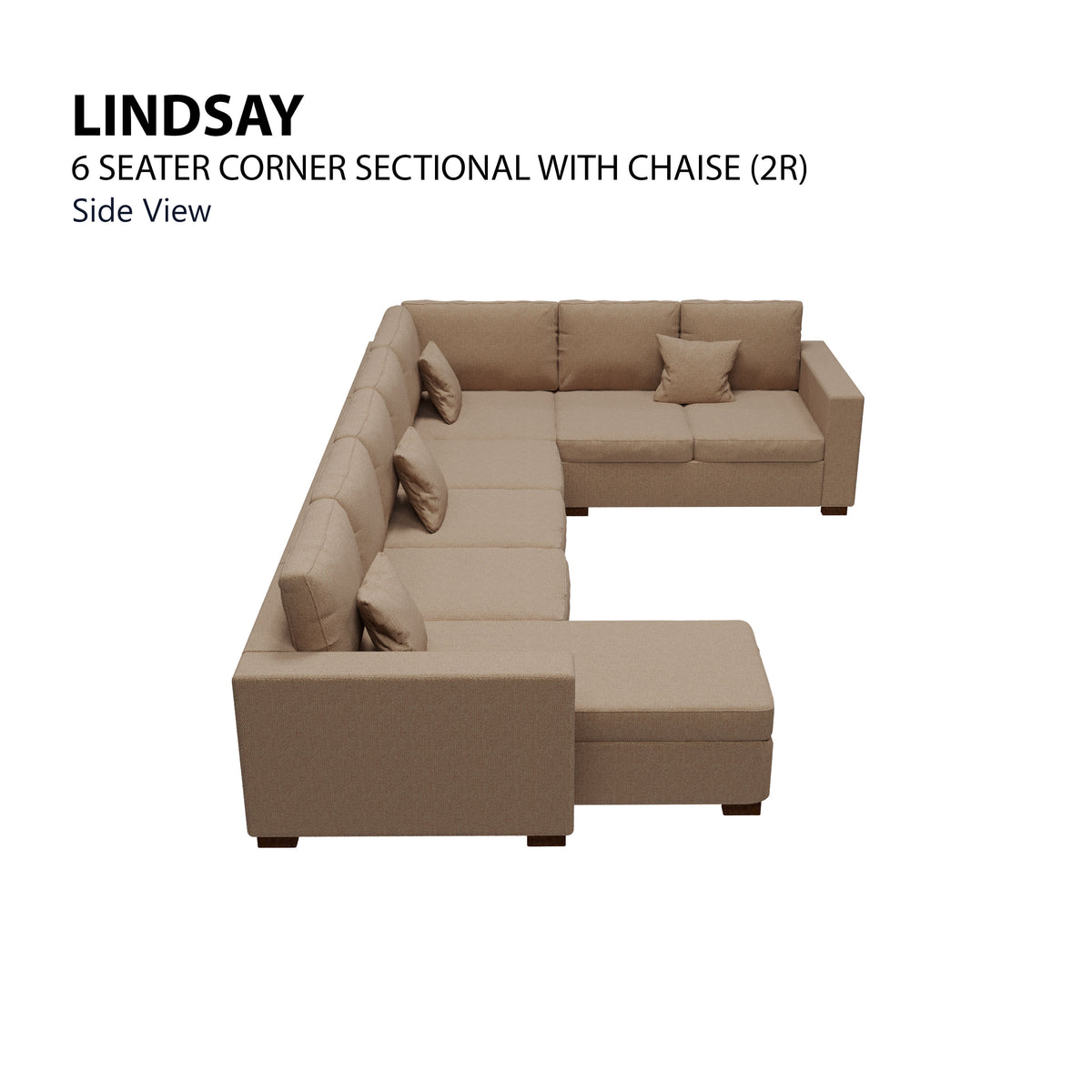 Lindsay Corner Sectional 6 Seat with Chaise (2R) Sofa