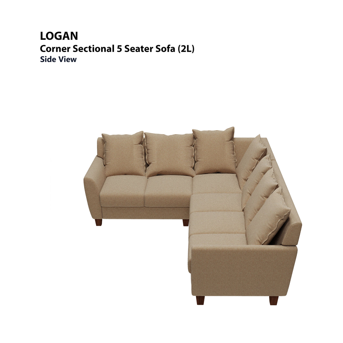 Logan Corner Section 5 Seater (Left) Sofa