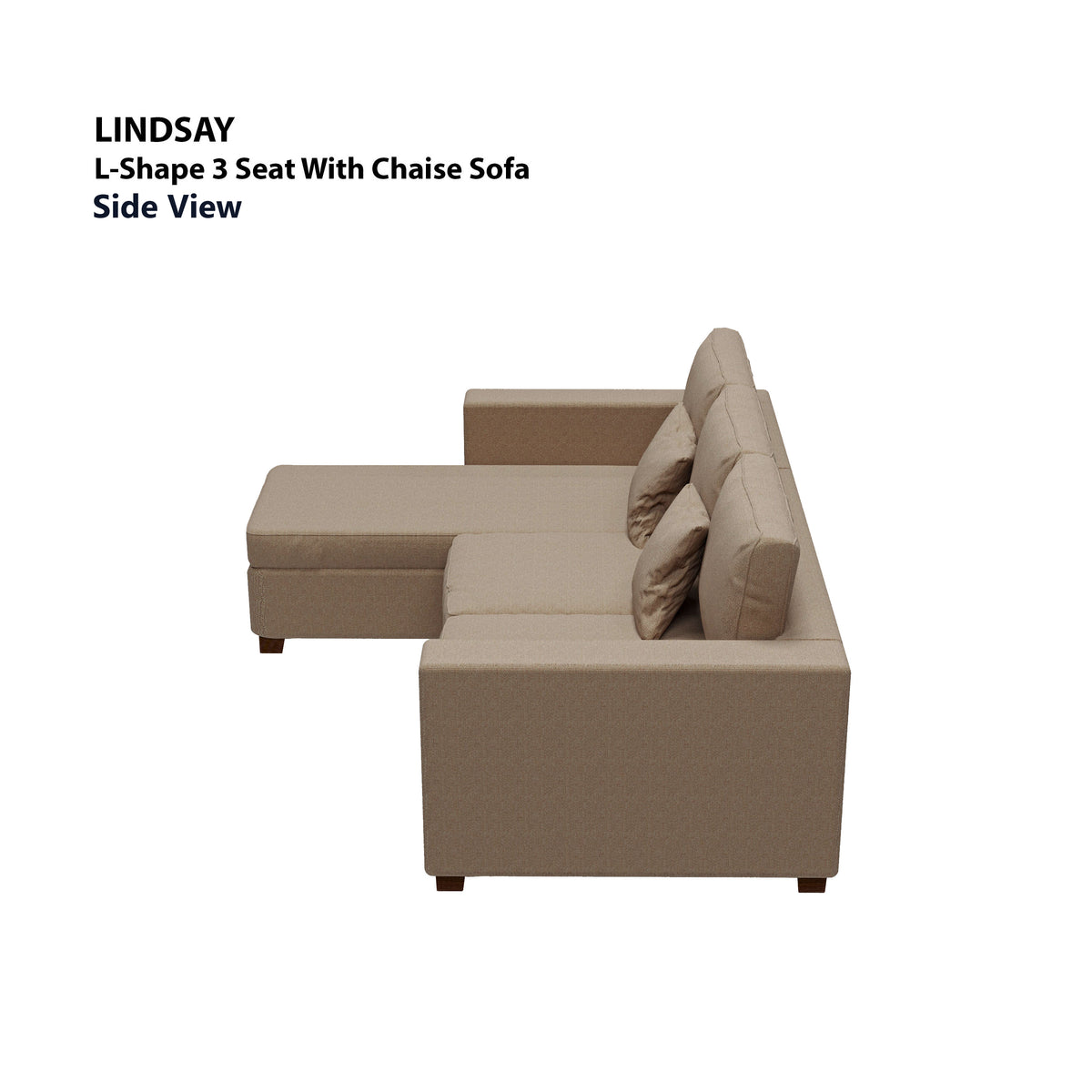 Lindsay L-shape 3 Seat with Chaise (Left Facing) Sofa