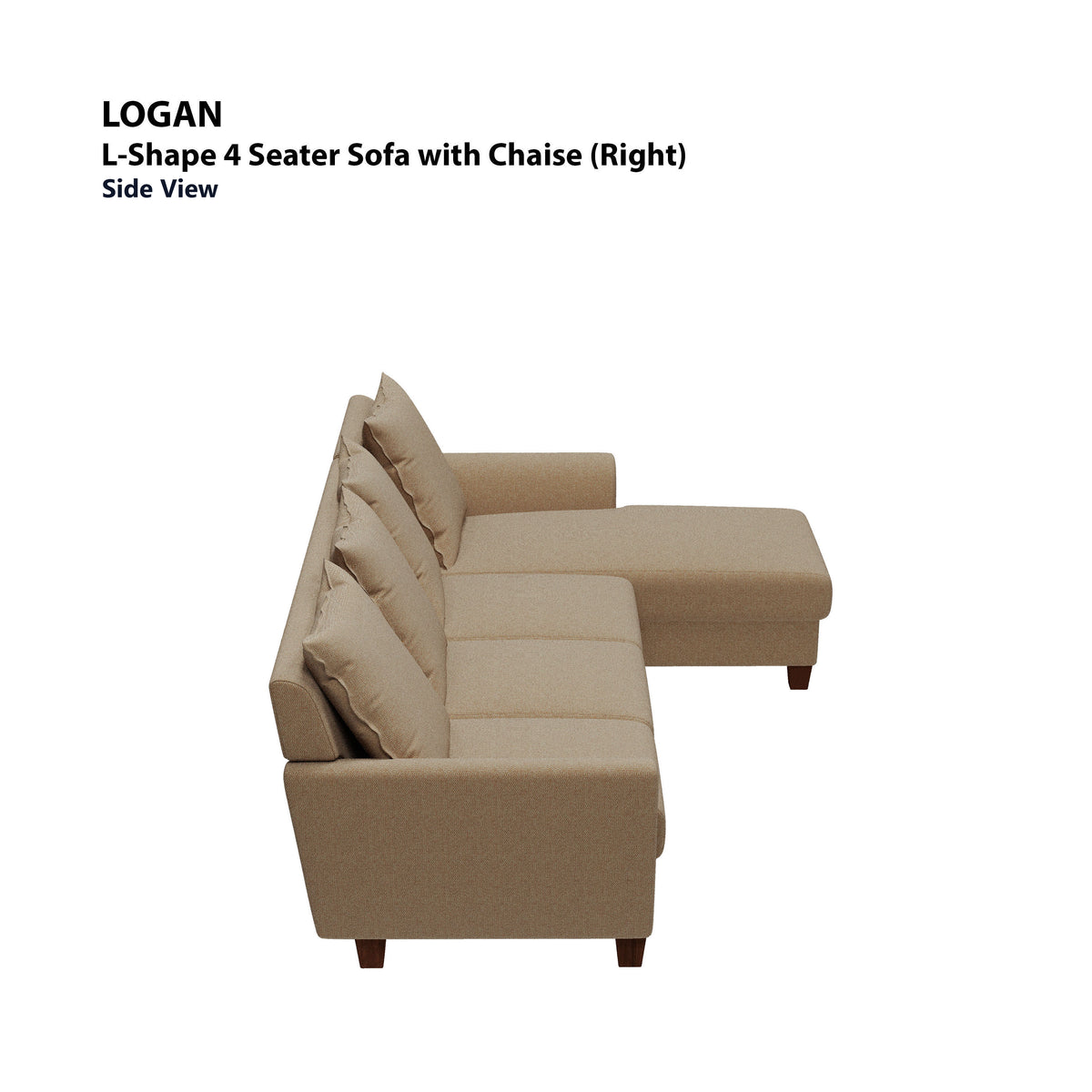 Logan L-shape 4 Seat with Chaise (Right Facing) Sofa