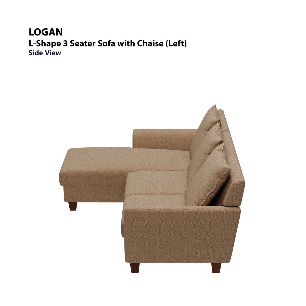 Logan L-shape 3 Seat with Chaise (Left Facing) Sofa