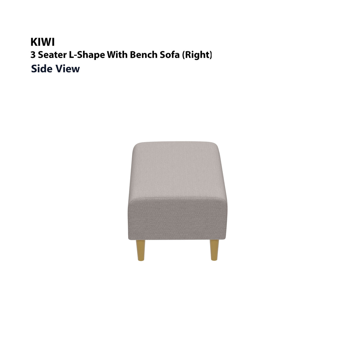 Kiwi 3 Seater L-Shape (Right Facing) with Bench