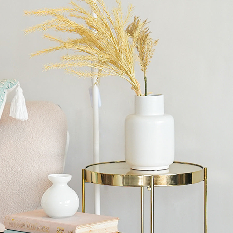 Aryballos Glass Vase White