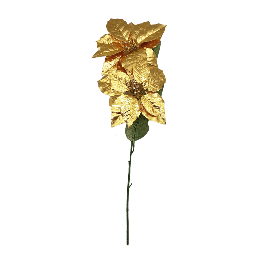 2 Heads Poinsettia 2 Heads Poinsettia Gold Mandaue Foam