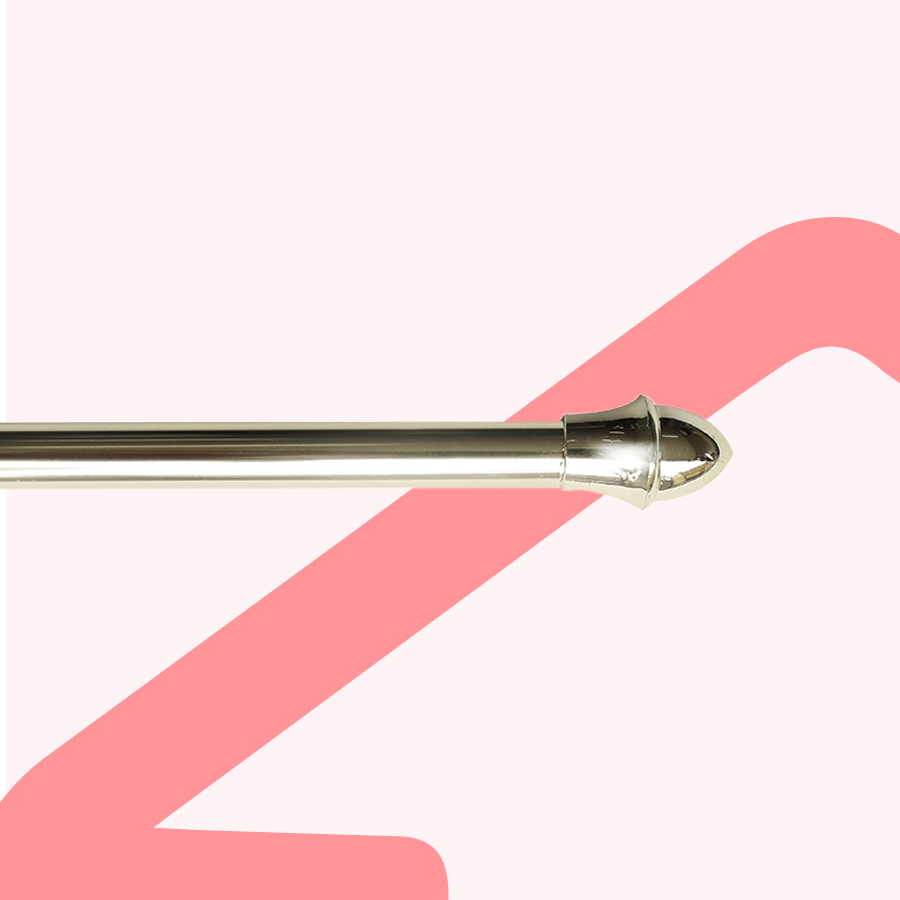 3/4" Diameter Cafe Rod Shiny Gold