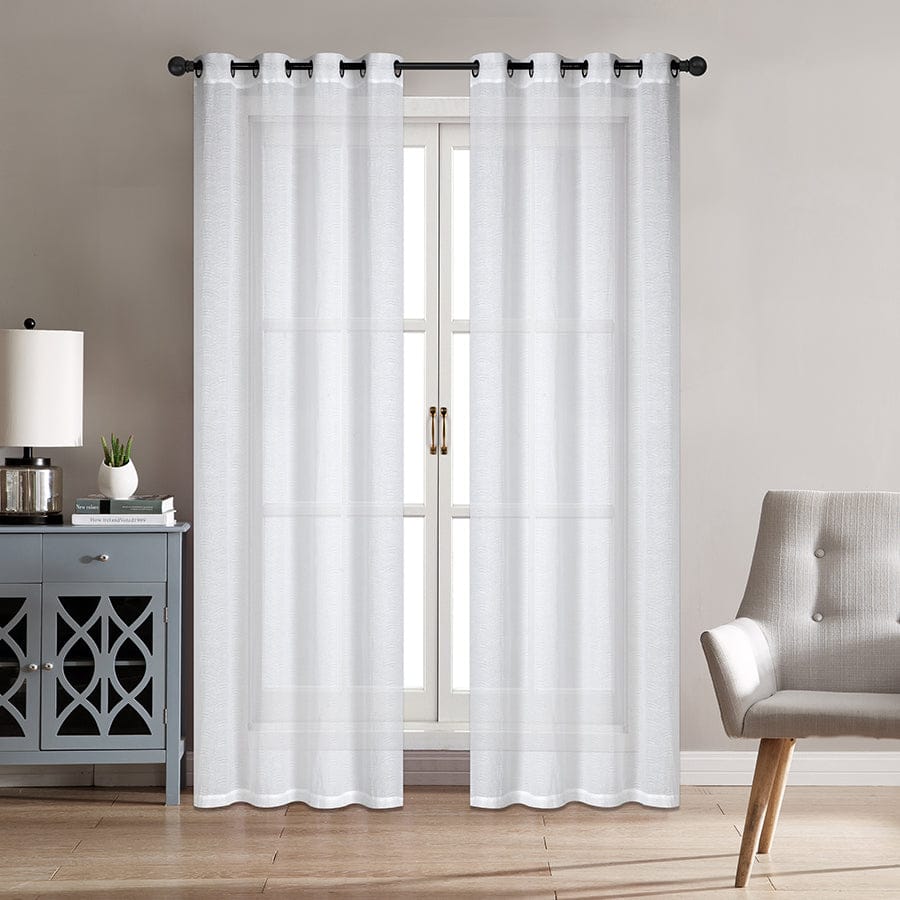 Adelia White Sheer Curtain