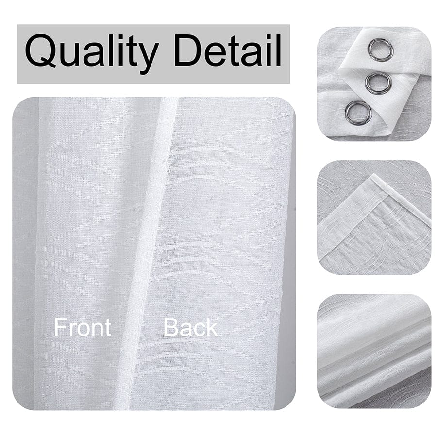 Adelia White Sheer Curtain