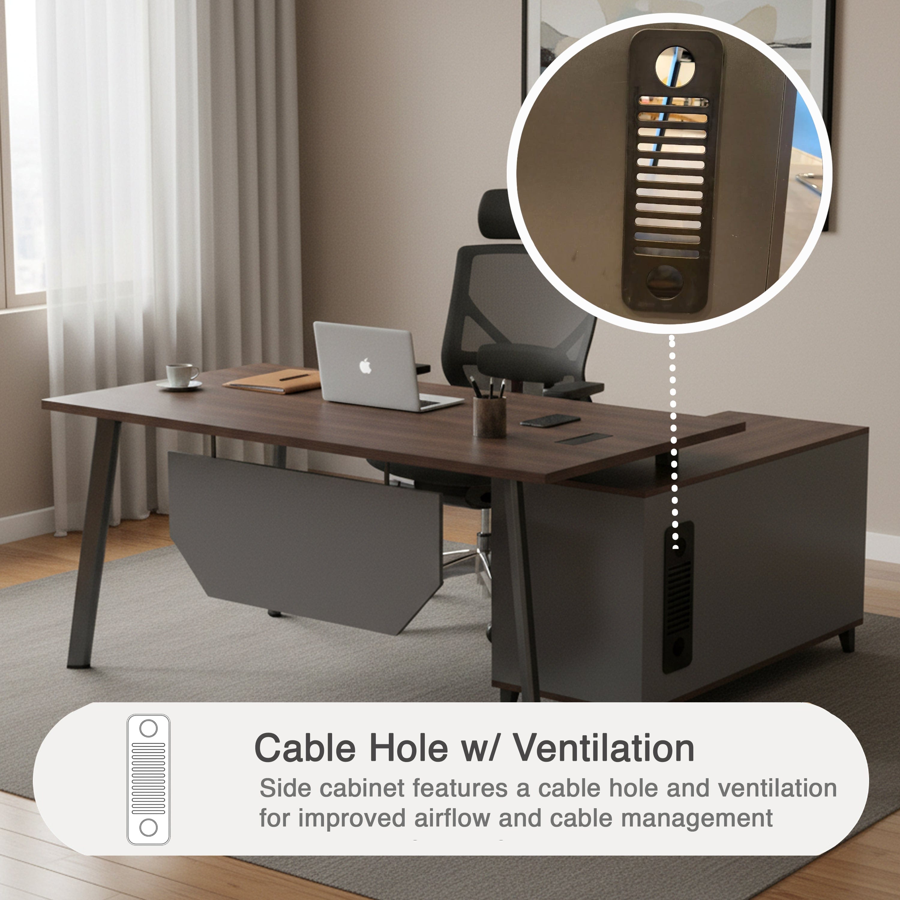 Alice 180 cm Fix Executive Desk