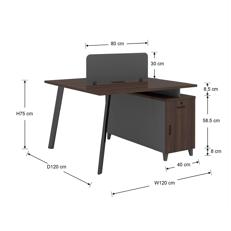 MORE ALICE OPTIONS Alice 2-Seater Workstation Desk Alice 2-Seater Workstation Desk Mandaue Foam