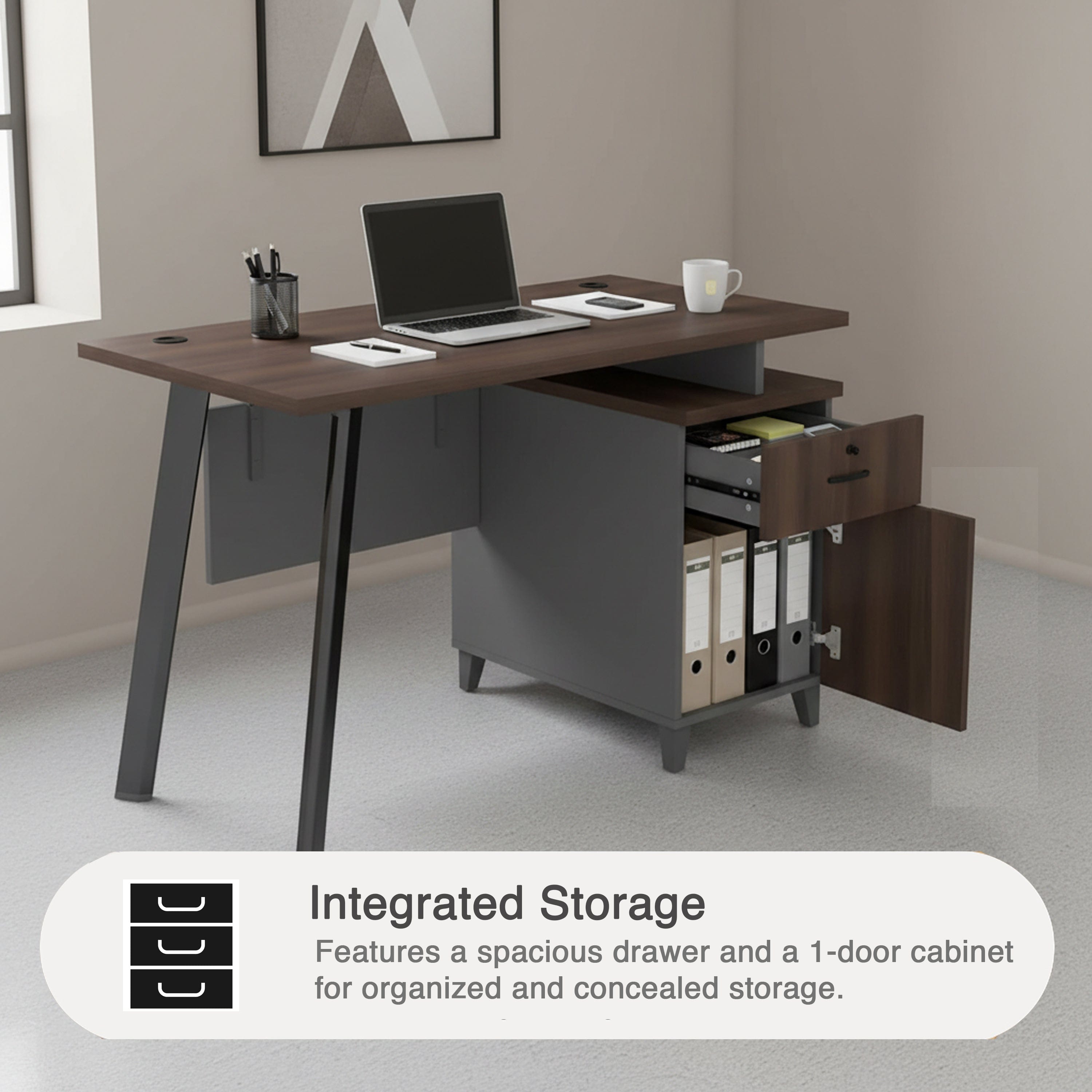 Alice Desk 120x60 cm with Storage