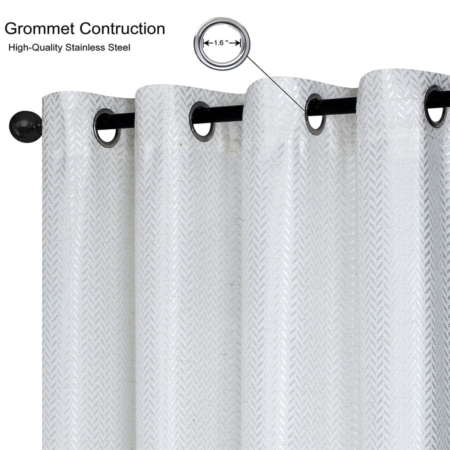 Aneta Pale Cream Crinkle Curtain