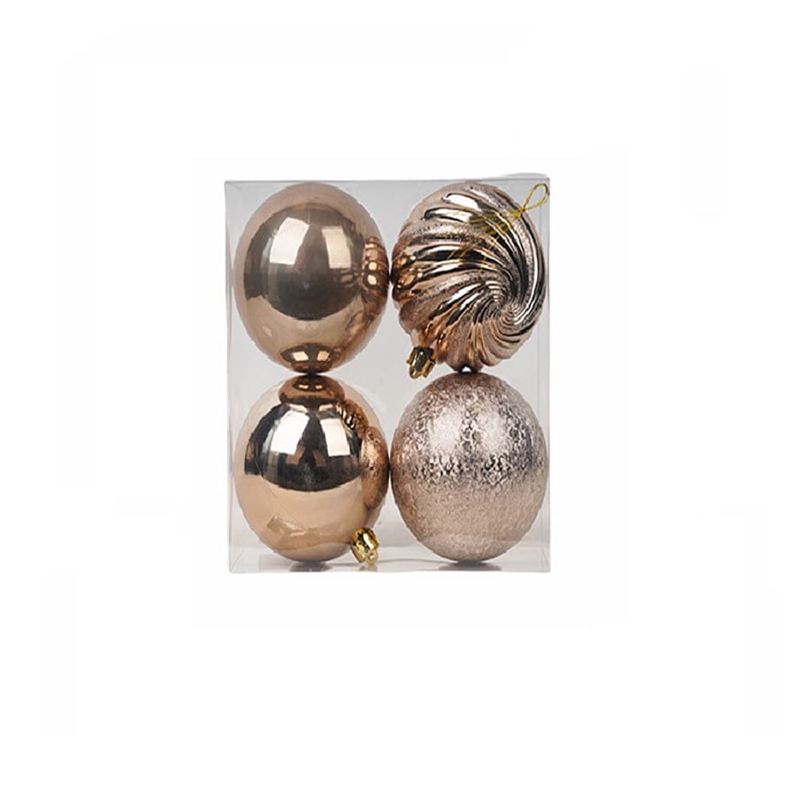 Ariah Copper Ball Ornament 10cm,4pc/set