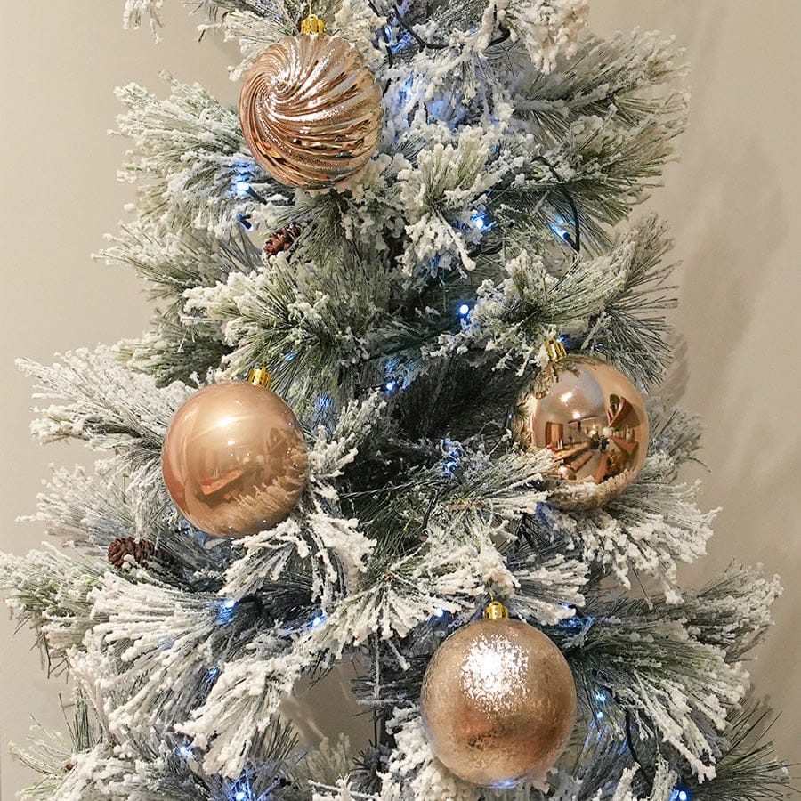 Ariah Copper Ball Ornament 10cm,4pc/set