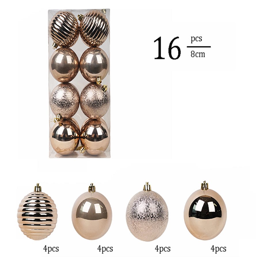 Ariah Copper Ball Ornament 8cm,16pc/set