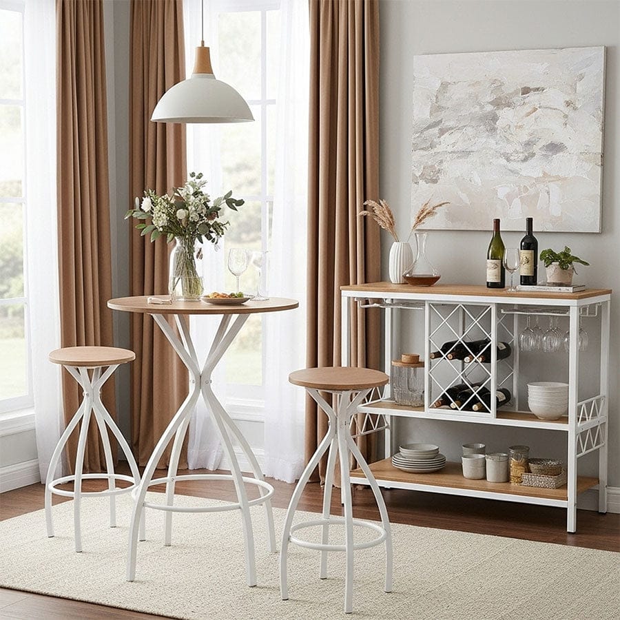 Arietta 2 Seater Pub Set - Oak