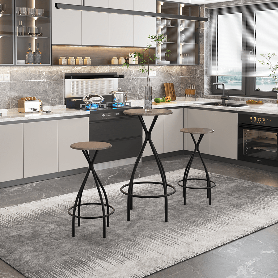 Arietta 2 Seater Pub Set - Walnut