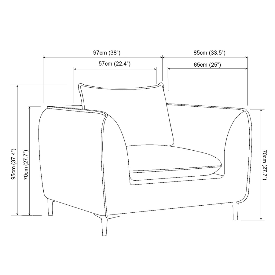 Arwen 1 Seater Sofa