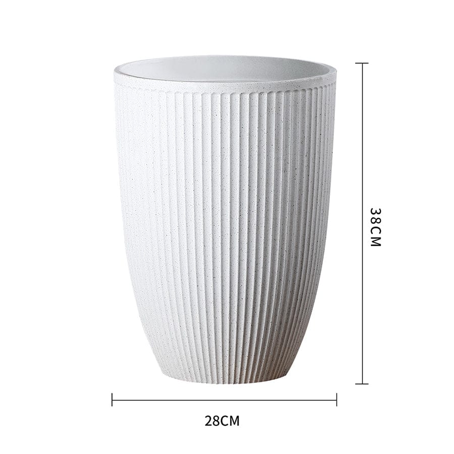 Aspen Plastic White Pot