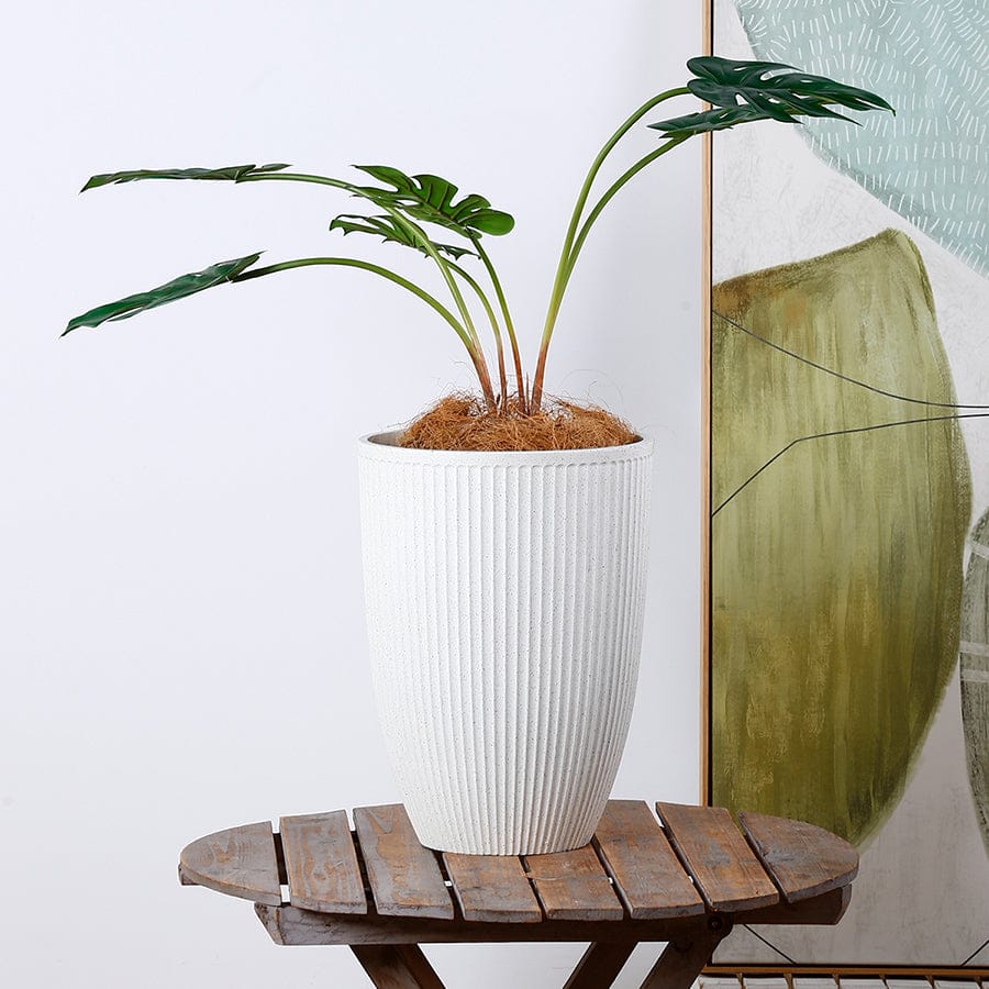 Aspen Plastic White Pot
