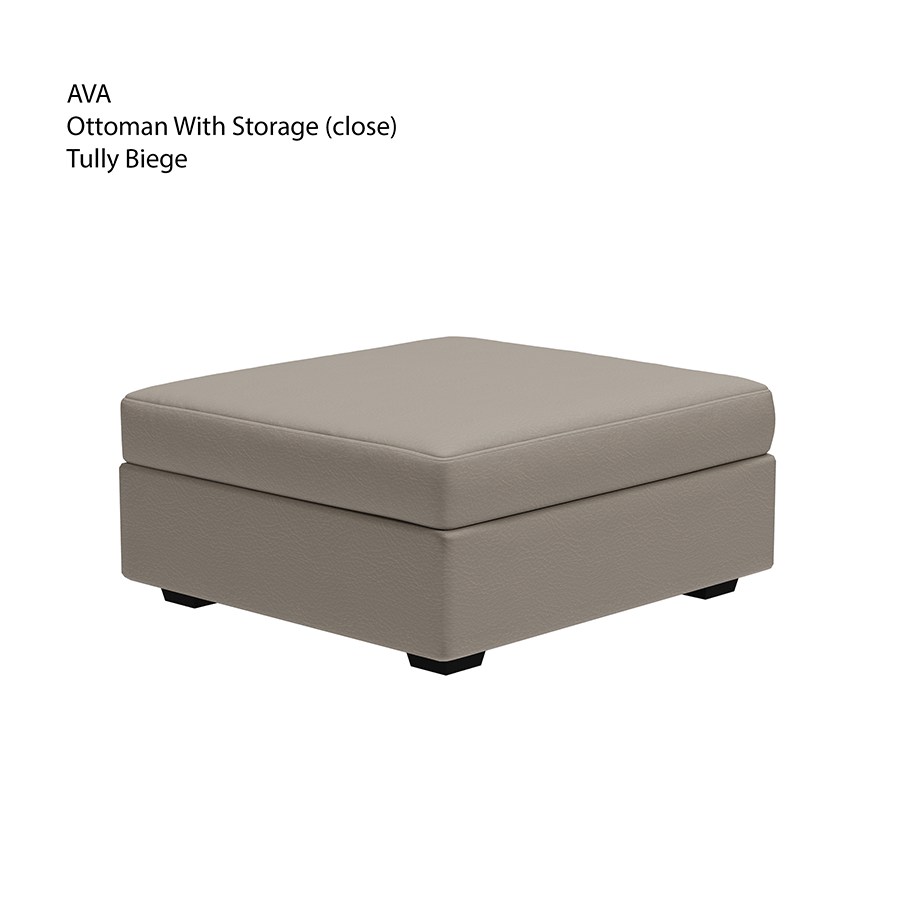MORE AVA OPTIONS Ava Ottoman with Storage Ava Ottoman with Storage Leatherette Tully Beige Mandaue Foam