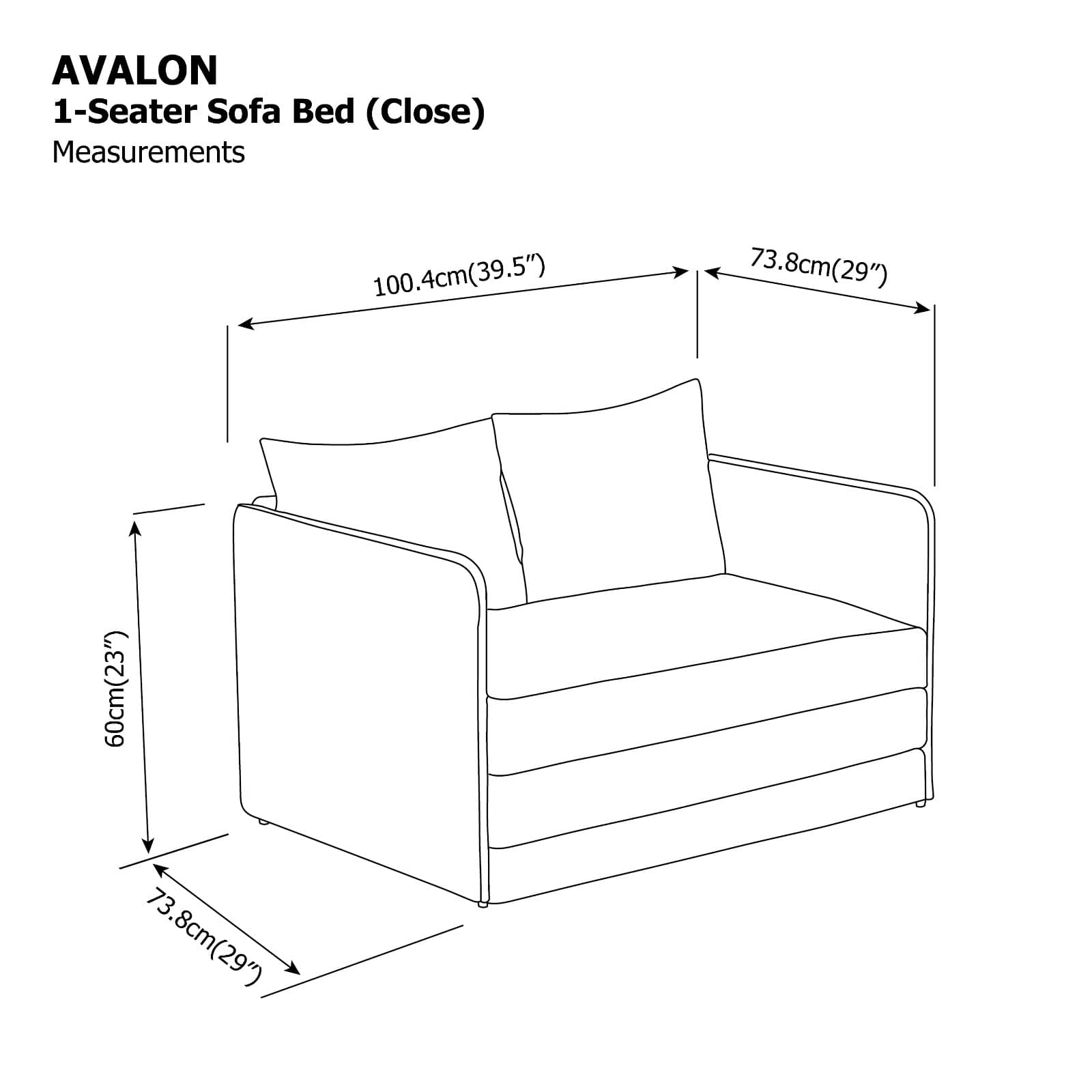 Avalon 36" Sofa Bed