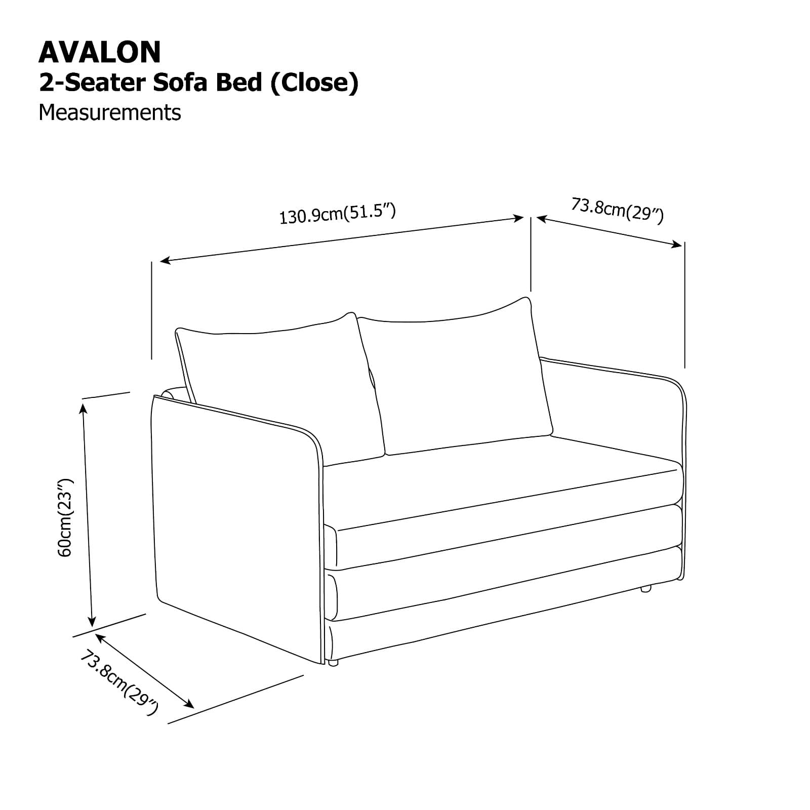 Avalon 48" Sofa Bed