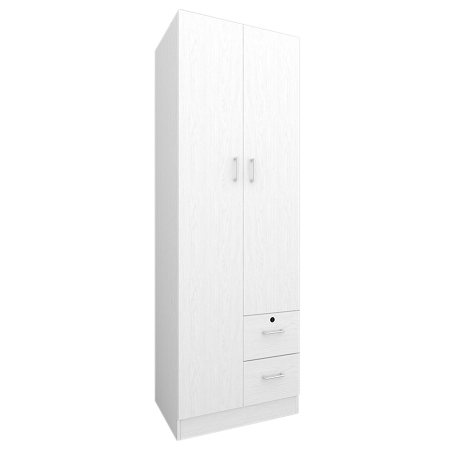 MORE AVERIE OPTIONS Averie 2 Door with 2 Shelves 2 Drawer Wardrobe Averie 2 Door with 2 Shelves 2 Drawer Wardrobe White Mandaue Foam