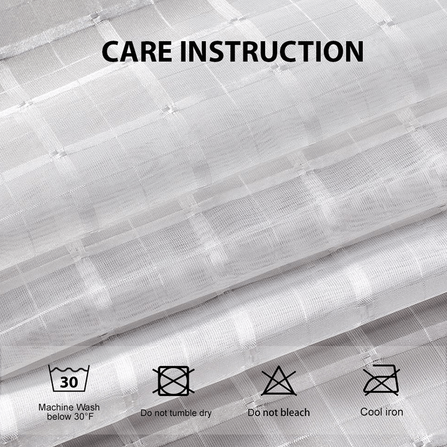 Bara White Sheer Set of 2 Curtains Bara White Sheer Set of 2 Curtains Mandaue Foam