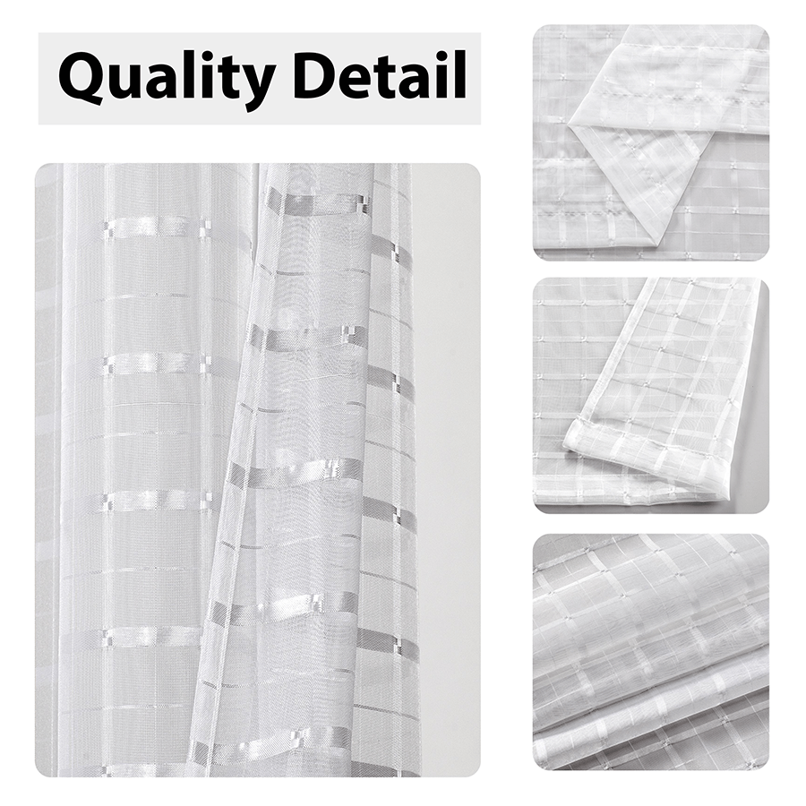 Bara White Sheer Set of 2 Curtains Bara White Sheer Set of 2 Curtains Mandaue Foam