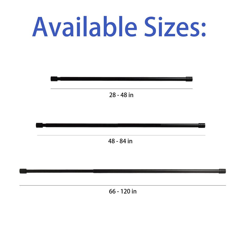 Basic Adjustable Black Curtain Rod