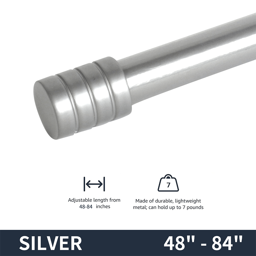 MORE BASIC CURTAIN ROD OPTIONS Basic Adjustable Silver Curtain Rod Basic Adjustable Silver Curtain Rod Mandaue Foam